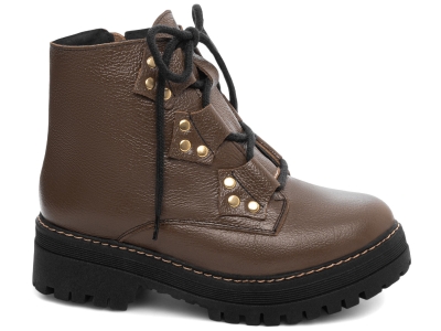 Bota Coturno Sola Tratorada Couro Torricella