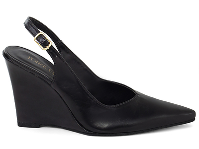 Scarpin Slingback Anabela Recorte V Torricella