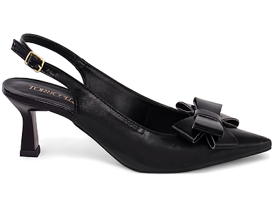 Scarpin Slingback Salto Taça Com Laço Torricella