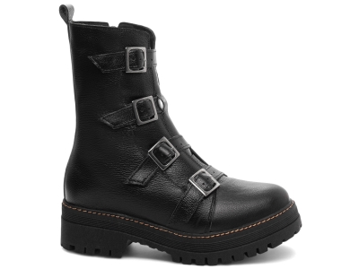 Bota Coturno Sola Tratorada Couro Torricella