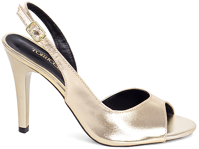 Sandália Peep Toe Slingback Torricella