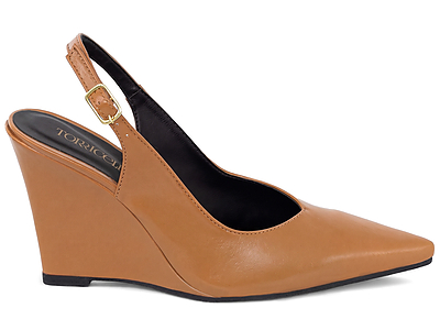 Scarpin Slingback Anabela Recorte V Torricella
