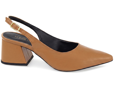 Sapato Scarpin Slingback Salto Bloco Torricella